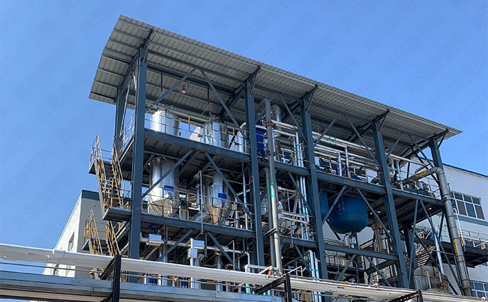 康景輝鋰電廢水多效蒸發結晶器準備試運行！